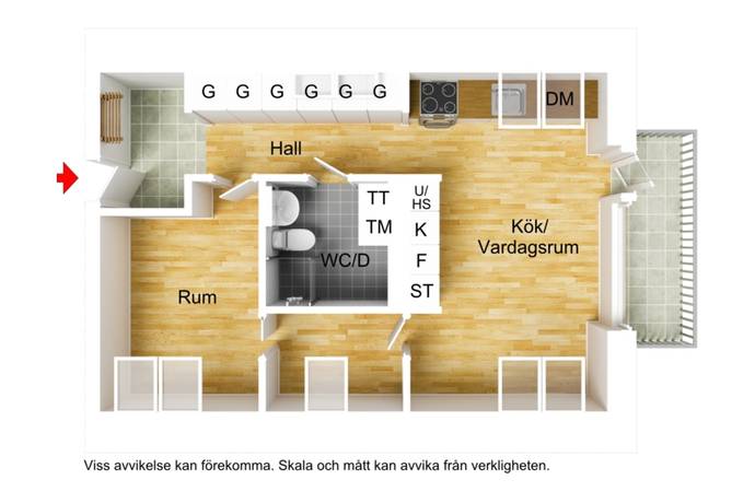 2.5 rum Lägenhet på Slottagårdsgatan 3B Centrala Vellinge Vellinge kommun - bild 18