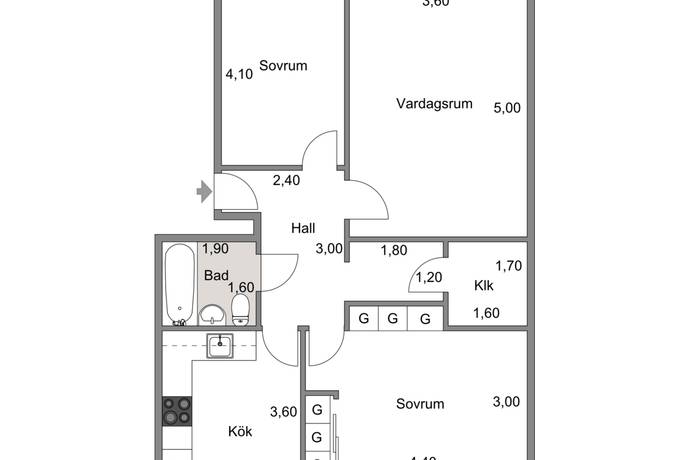 3 rum Lägenhet på Stenbrogatan 2C Jungfruplatsen Mölndals kommun - bild 26