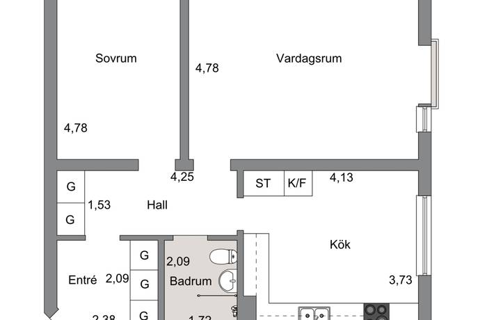 2 rum lägenhet på Ridspögatan 1A  Åby, Mölndals kommun - bild 4