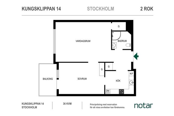 2 rum Lägenhet på Kungsklippan 14 Kungsholmen Stockholms kommun - bild 9