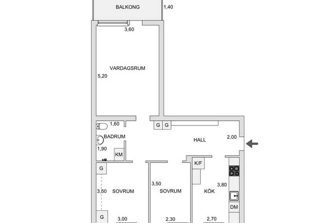 3 rum Lägenhet på Källängsvägen 55 vån 2 Näset Lidingö kommun - bild 44