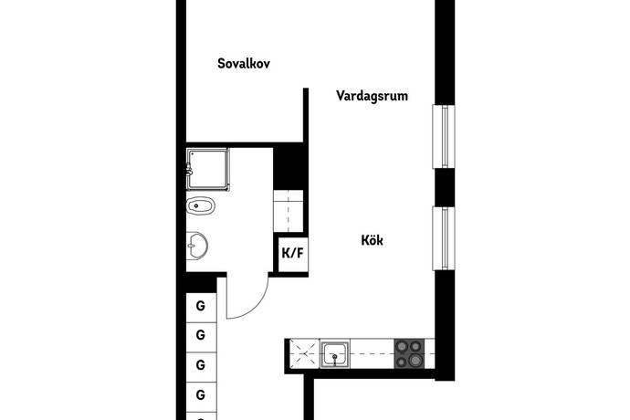 1,5 rum lägenhet på Viggengatan 11, 5tr Barkarbystaden, Järfälla kommun - bild 2