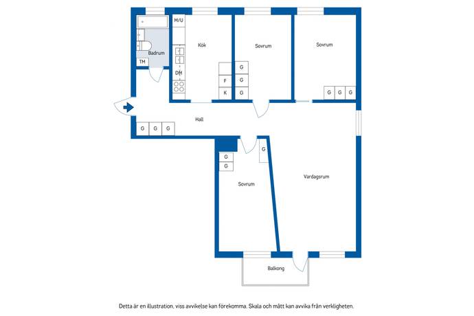 4 rum Lägenhet på Grönborgsgatan 3 Sundsvall centrum Sundsvalls kommun - bild 28