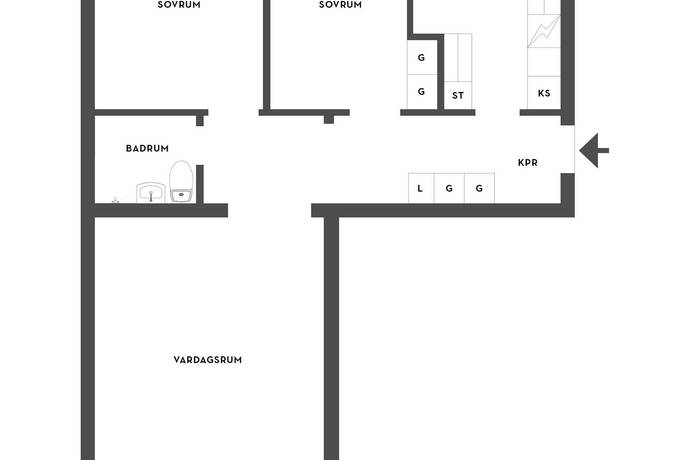 3 rum Lägenhet på Tingstugatan 40A Tingstuhöjden Strängnäs kommun - bild 8