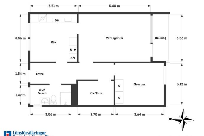 2 rum Lägenhet på Kavaljersgatan 29 Hisings Backa Göteborgs kommun - bild 14
