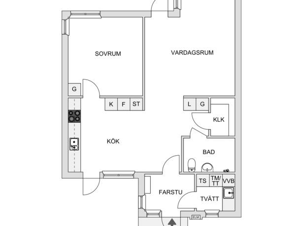 2 rum Lägenhet på Dammgränd 54 Bodforsen Bodens kommun - bild 16