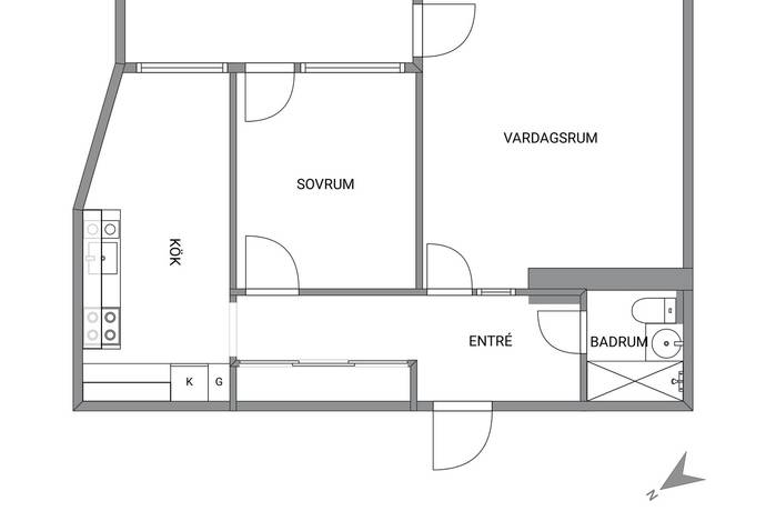 2 rum Lägenhet på Djäknegatan 4 Skara Tätort Skara kommun - bild 12