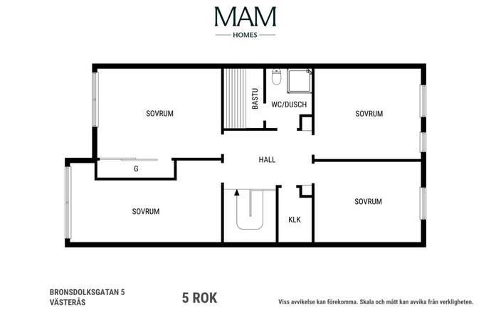 5 rum Radhus på Bronsdolksgatan 5 Brandthovda Västerås kommun - bild 50