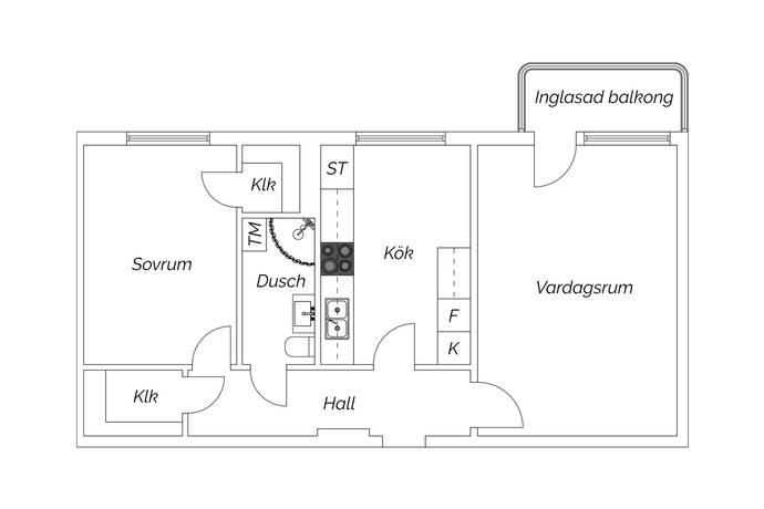 2 rum Lägenhet på Sydvärnsgatan 1B Våxnäs Karlstads kommun - bild 26
