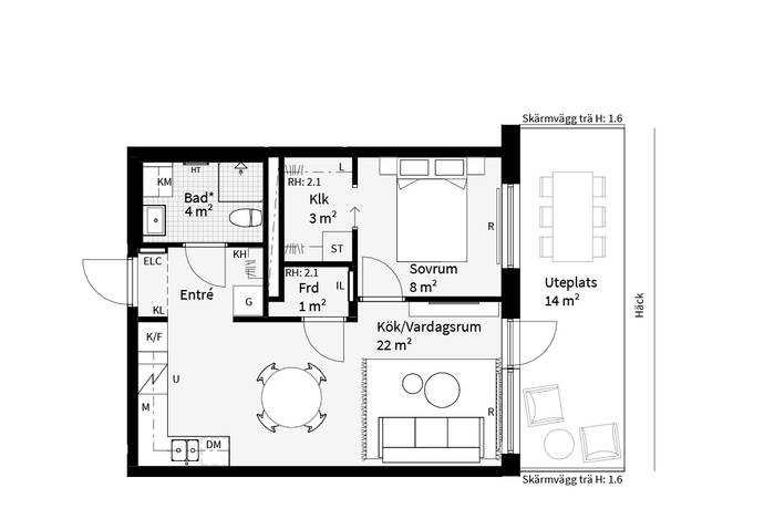 2 rum Lägenhet på Vallgatan 42 Vellinge Ängar Vellinge kommun - bild 22