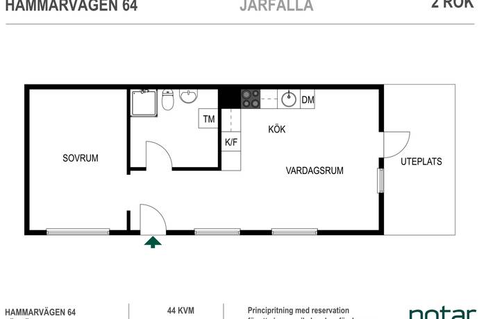 2 rum Lägenhet på Hammarvägen 64 bv Jakobsberg Järfälla kommun - bild 16