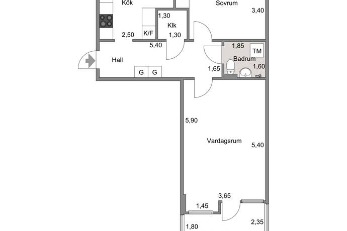2 rum Lägenhet på Gredbergsgatan 7B Gredby Eskilstuna kommun - bild 16