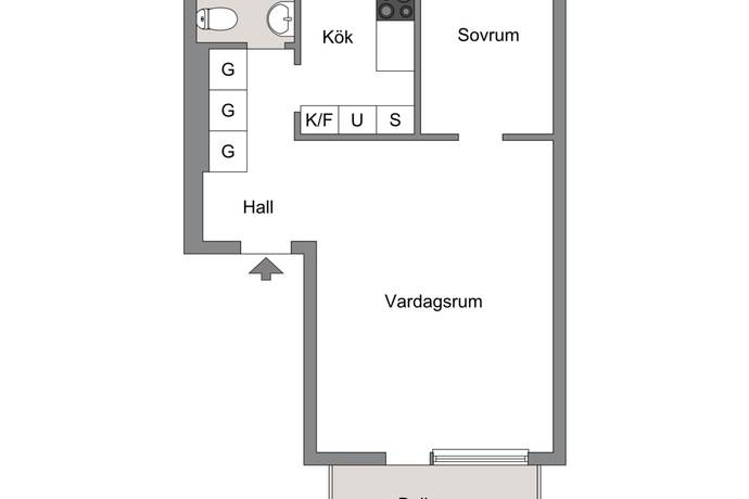 2 rum Lägenhet på Falköpingsvägen 5 Hammarbyhöjden Stockholms kommun - bild 14