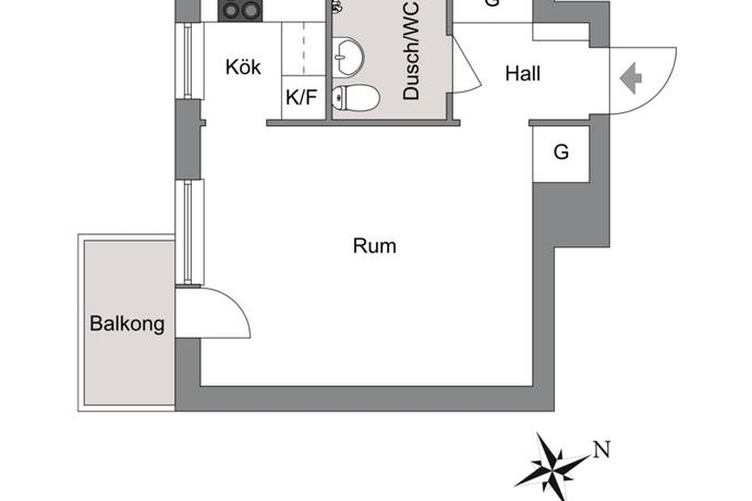 1 rum Lägenhet på Svalvägen 32, vån 3 av 3. Mosstorp Lidingö kommun - bild 14