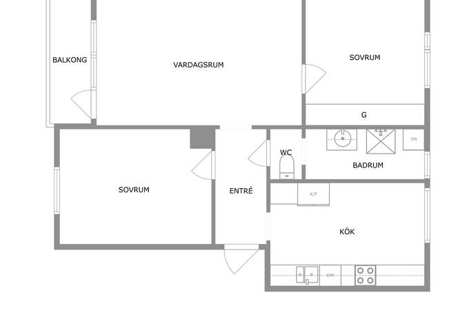 3 rum Lägenhet på Östra Solgatan 14B Klippan Klippans kommun - bild 14