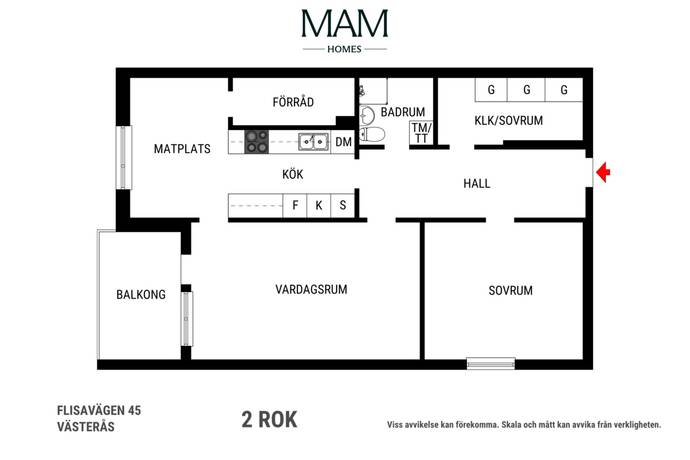 2.5 rum Lägenhet på Flisavägen 45 Bjurhovda Västerås kommun - bild 21