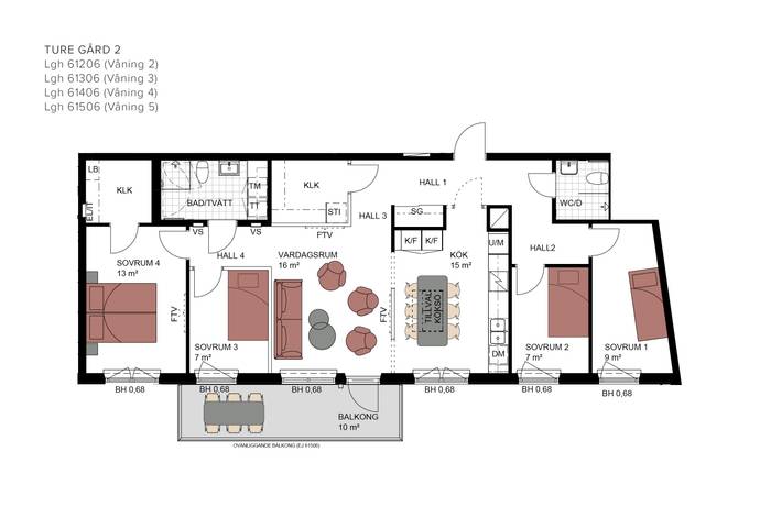 5 rum Lägenhet på Västra Mässgränd 8 Centrala Sollentuna Sollentuna kommun - bild 6