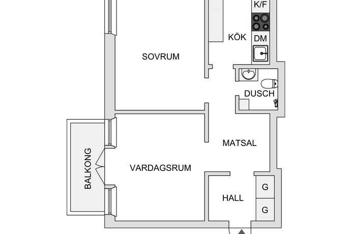 2 rum Lägenhet på Stenbocksgatan 6 Nedre Norrmalm Borås kommun - bild 22