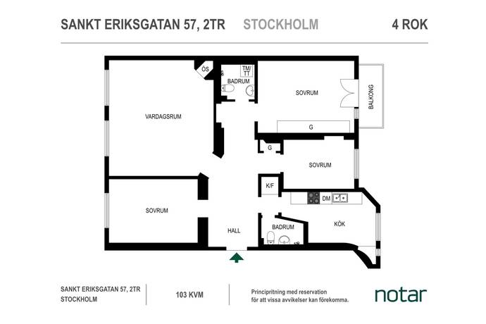 4 rum Lägenhet på Sankt Eriksgatan 57, 2tr Kungsholmen Stockholms kommun - bild 38