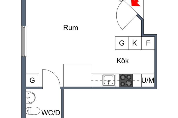1 rum lägenhet på Östra Kyrkogatan 30A Haga, Umeå kommun - bild 1