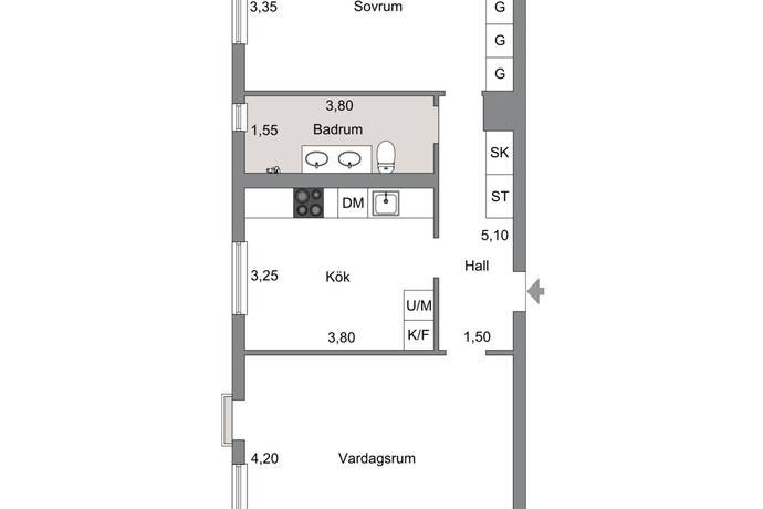 2 rum Lägenhet på Övre Villagatan 28B Centrala Södertälje Södertälje kommun - bild 16