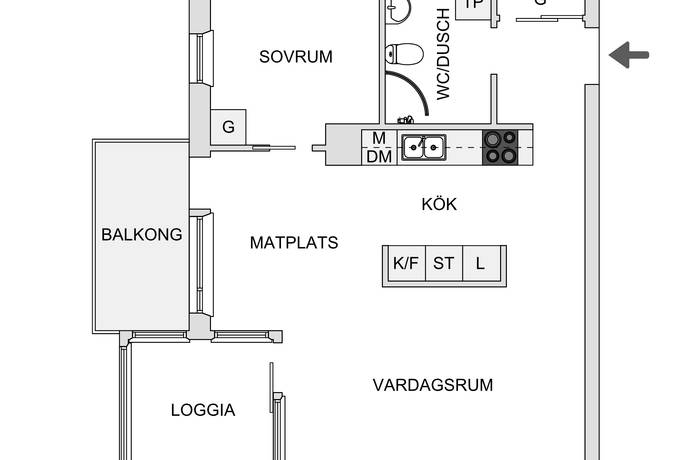 2 rum Lägenhet på Skidskyttevägen 8 Västertorp Stockholms kommun - bild 25