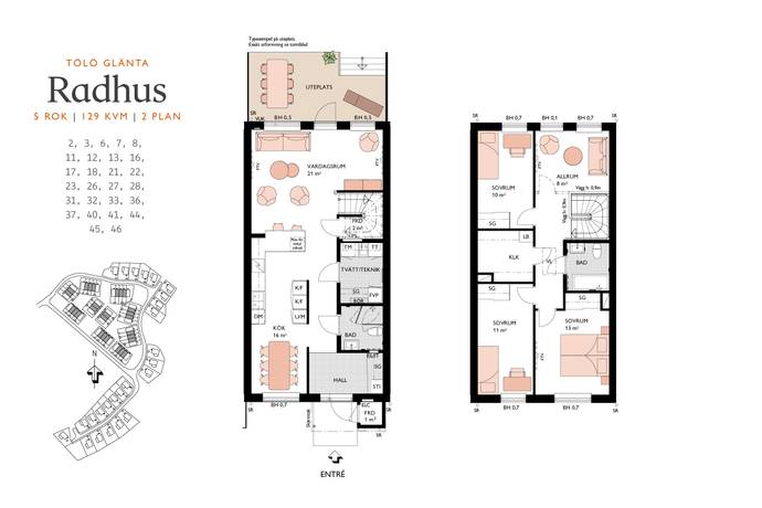 5 rum Radhus på Järnåldersvägen Tölö Kungsbacka kommun - bild 11