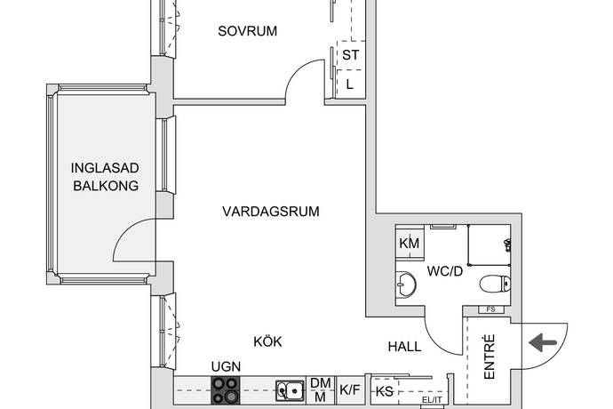 2 rum Lägenhet på Repslagargränd 6 Centrum Skellefteå kommun - bild 12