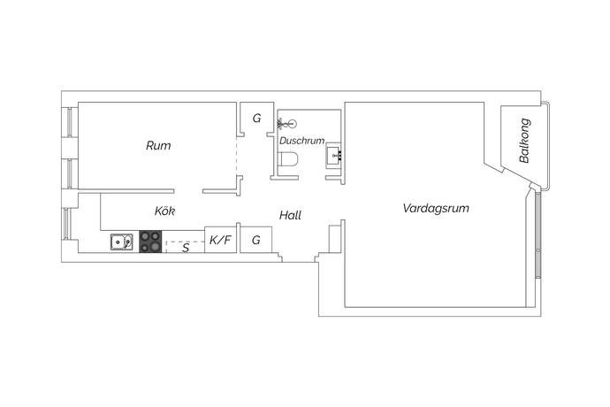 2 rum Lägenhet på Brändströmsgatan 7B Centrum Gävle kommun - bild 13