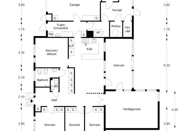 5 rum villa på Kullenvägen 6 Centralt, Vara kommun - bild 2