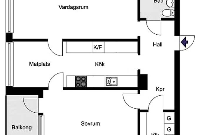 2 rum Lägenhet på Lädersättravägen 109 Kallhäll Järfälla kommun - bild 21