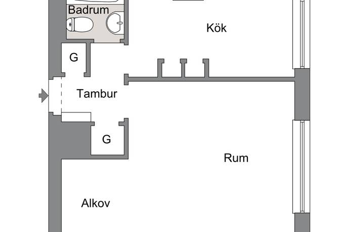 1 rum Lägenhet på Sunnavägen 13 A Pantarholmen Karlskrona kommun - bild 11