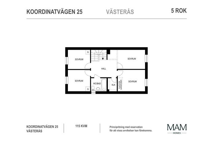 5 rum Radhus på Koordinatvägen 25 Skälby Västerås kommun - bild 48