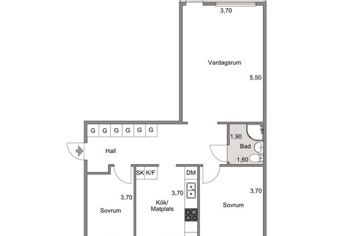3 rum Lägenhet på Bågskyttegatan 4K Jungfruplatsen Mölndals kommun - bild 17