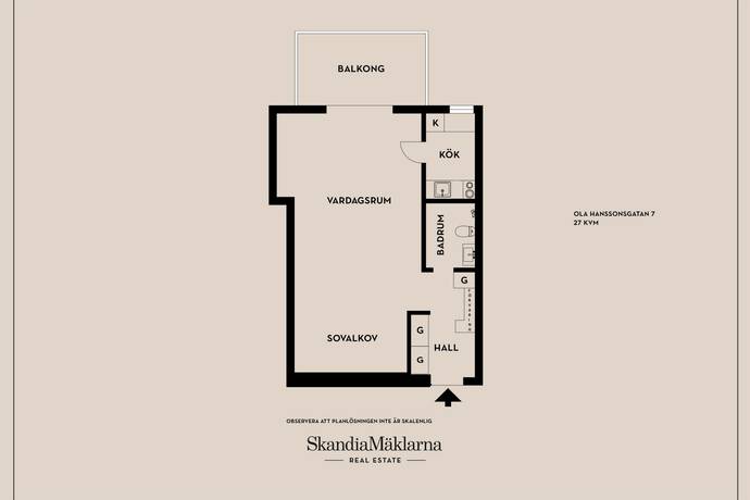 1 rum Lägenhet på Ola Hanssonsgatan 7, vån 3/3 Kungsholmen - Kristineberg Stockholms kommun - bild 27