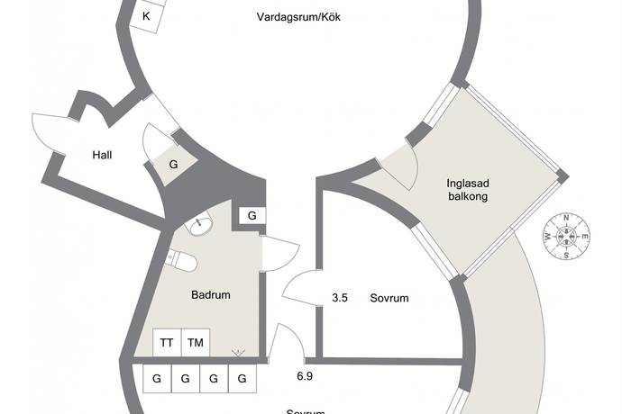 3 rum lägenhet på Tolagsgatan 5 Nyköping Väster, Nyköpings kommun - bild 3