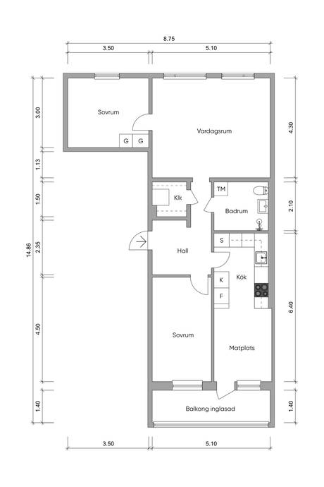 3 rum Lägenhet på Artillerigatan 70B, 6/6 tr Gärdet Stockholms kommun - bild 26