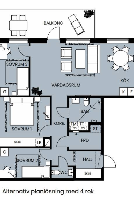 4 rum Lägenhet på Ingrid Wallbergs gata Kviberg Göteborgs kommun - bild 4