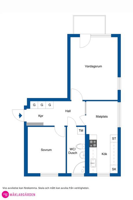 2 rum Lägenhet på Linnégatan 3B, 3 vån Simrishamn - väster Simrishamns kommun - bild 17