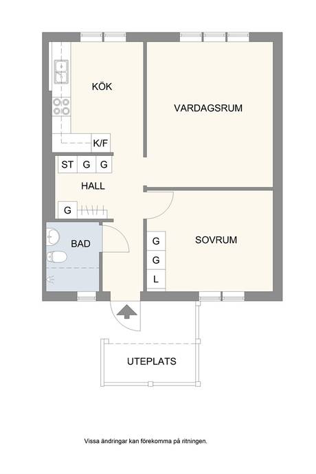 2 rum Lägenhet på Bergavägen 13 B Centrum. Smedjebackens kommun