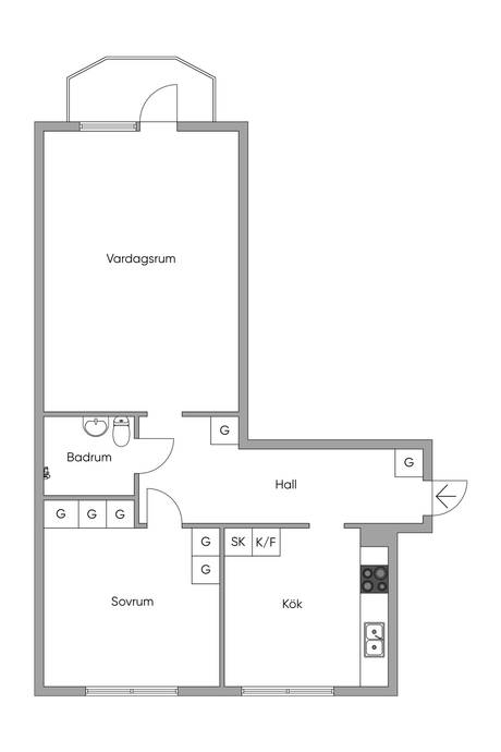 2 rum Lägenhet på Schaktmästaregatan 3A Centrum Gällivare kommun - bild 16