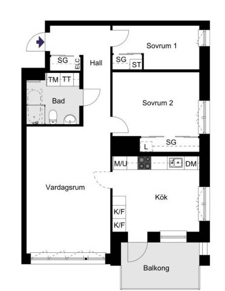 3 rum Lägenhet på Maskinistvägen 13 Bolinder Strand Järfälla kommun - bild 13
