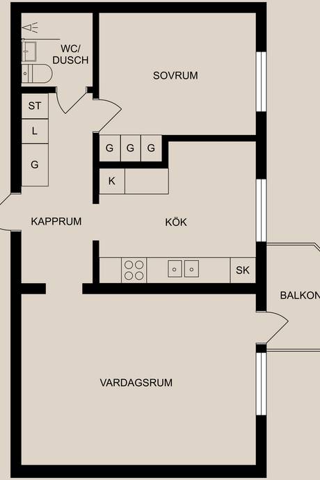 2 rum Lägenhet på Södra Storängsvägen 45B Östermalm Finspångs kommun - bild 14