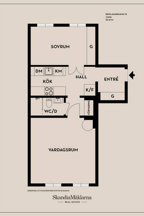 2 rum Lägenhet på Repslagaregatan 15 Centralt Linköpings kommun - bild 14