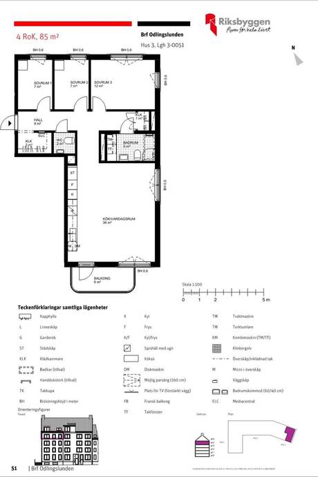 4 rum Lägenhet på Sigrids väg 27, lgh nr 51 Trädgårdsstaden Upplands-Bro kommun - bild 11