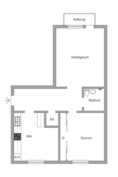 2 rum Lägenhet på Trollsjögatan 2A Eslöv Centralt Eslövs kommun