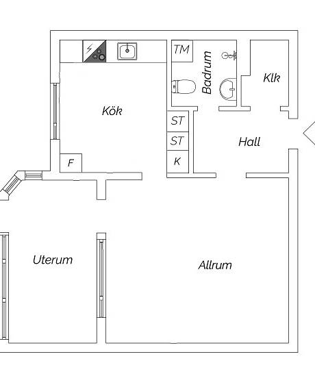 1 rum Lägenhet på Runebergsgatan 58 Isaksdal Nyköpings kommun - bild 16