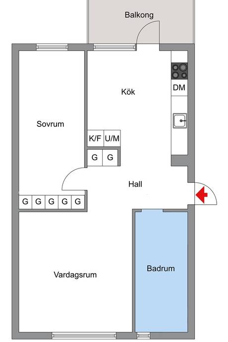 2 rum Lägenhet på Hampvägen 11, 1 tr Botkyrka-hallunda Botkyrka kommun - bild 16