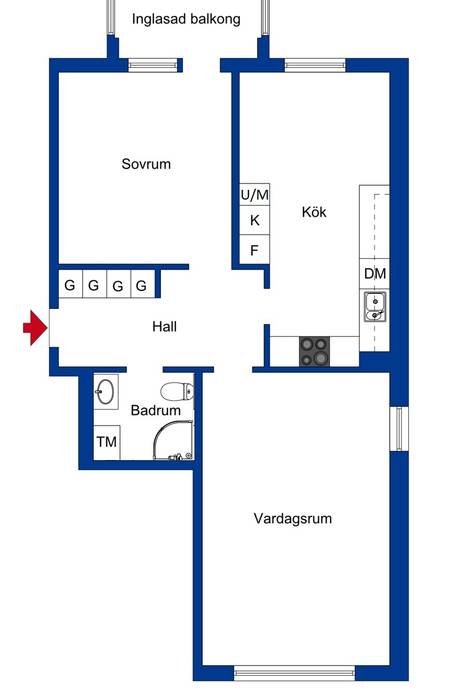 2 rum Lägenhet på Regngatan 21 GRÄNBY Uppsala kommun - bild 24