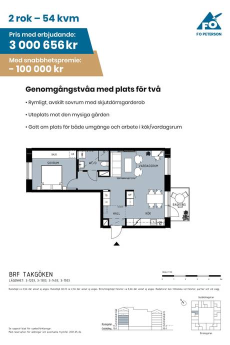 2 rum Lägenhet på Guldkällegatan 31 Fixfabriken Majorna Göteborgs kommun - bild 9
